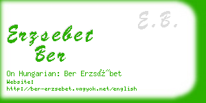 erzsebet ber business card